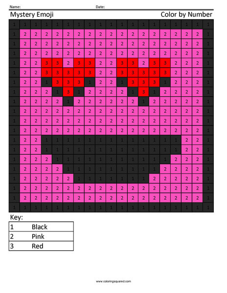 Emoji color by number