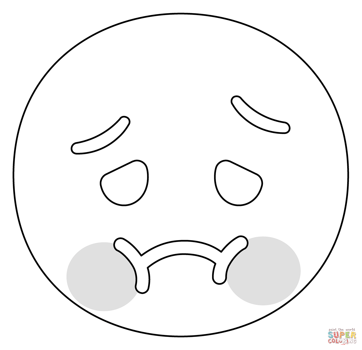 Nauseated face emoji coloring page free printable coloring pages