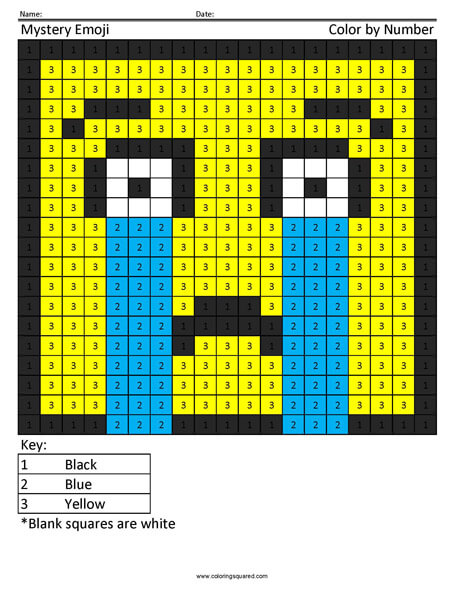 Emoji color by number