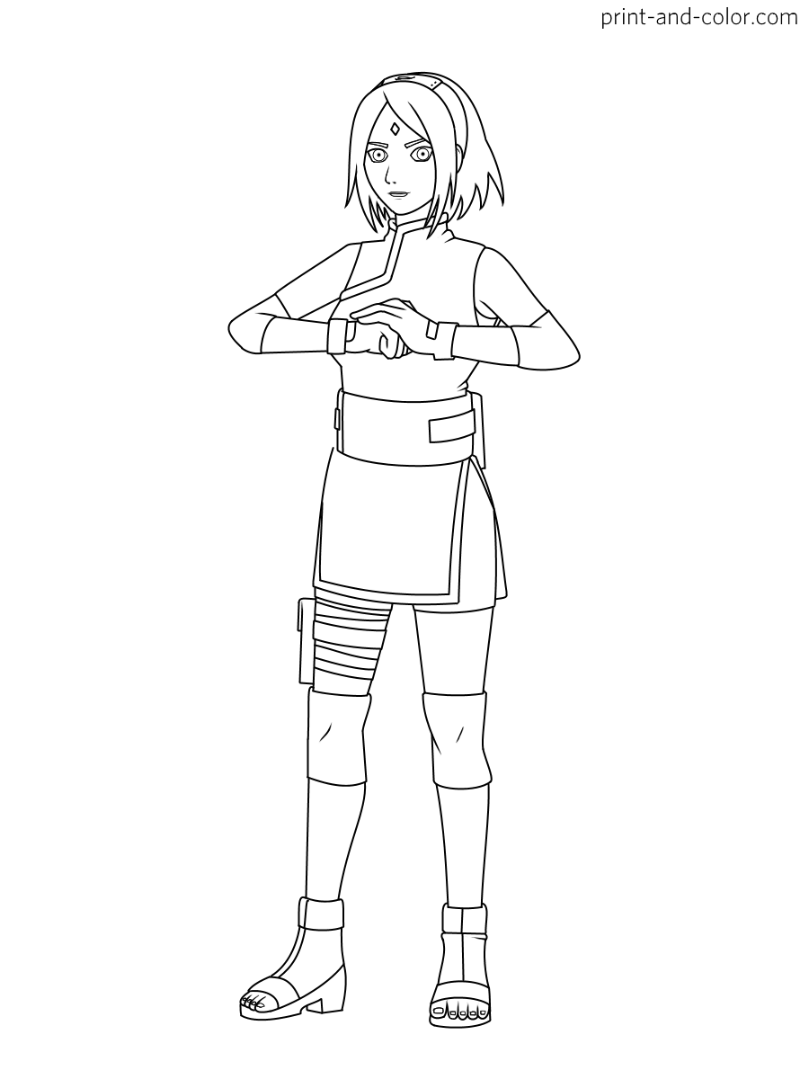 Naruto coloring pages print and color