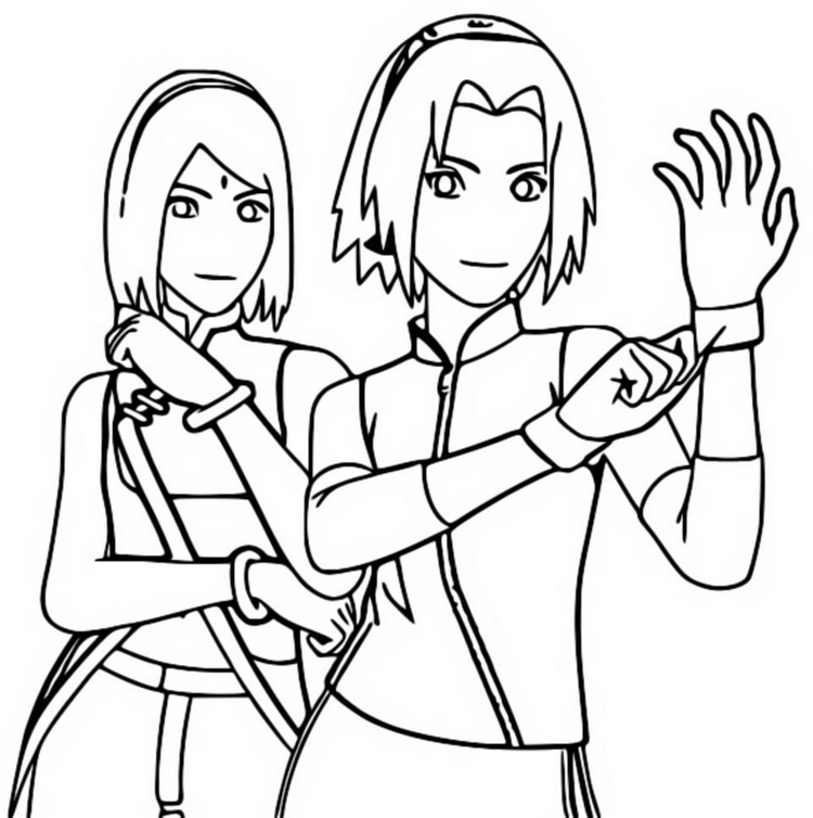 Coloring page fortnite naruto sakura skin uchiha skin