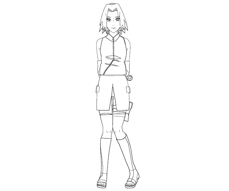 Sakura haruno coloring crafty teenager