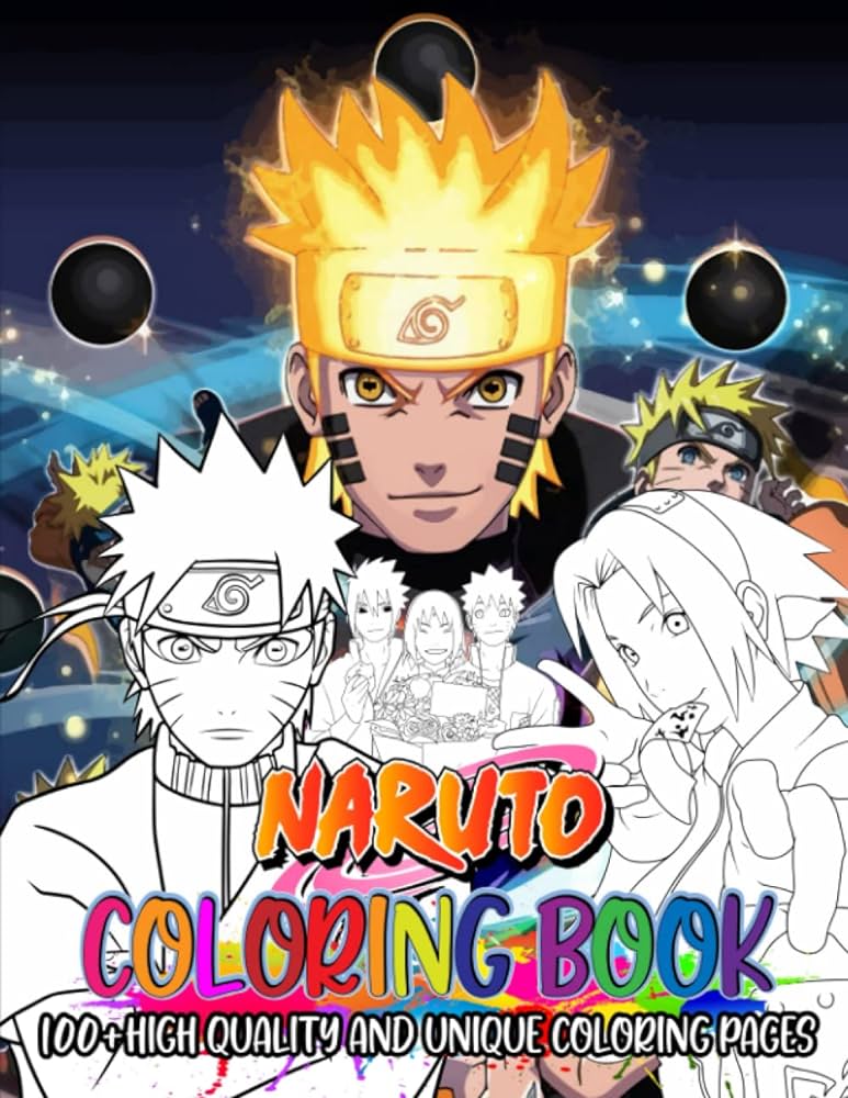 Nãruto coloring book vol coloring pages filled with characters kakashi itachi sasuke sakura nãruto the colouring books for kids adults teens and fans new edition nagamura akashi books