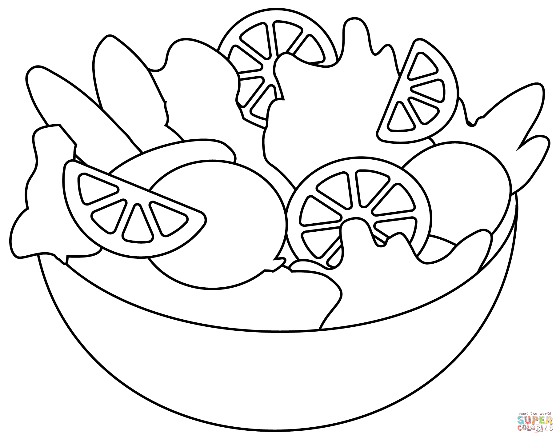 Green salad emoji coloring page free printable coloring pages
