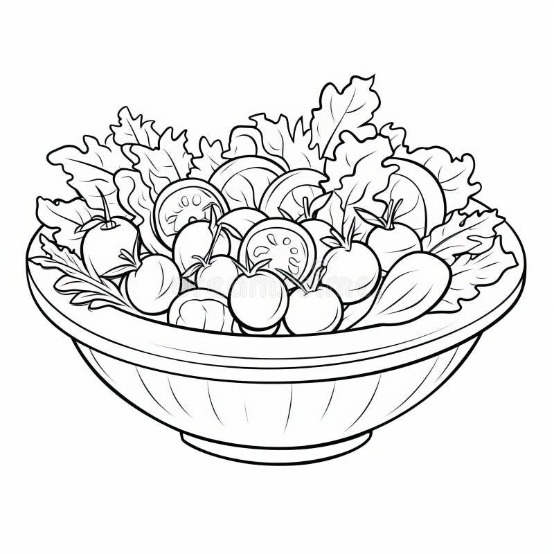 Coloring salad stock illustrations â coloring salad stock illustrations vectors clipart