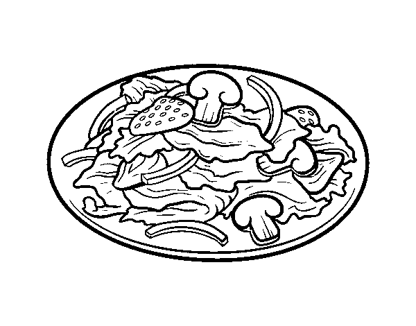 Salad coloring page
