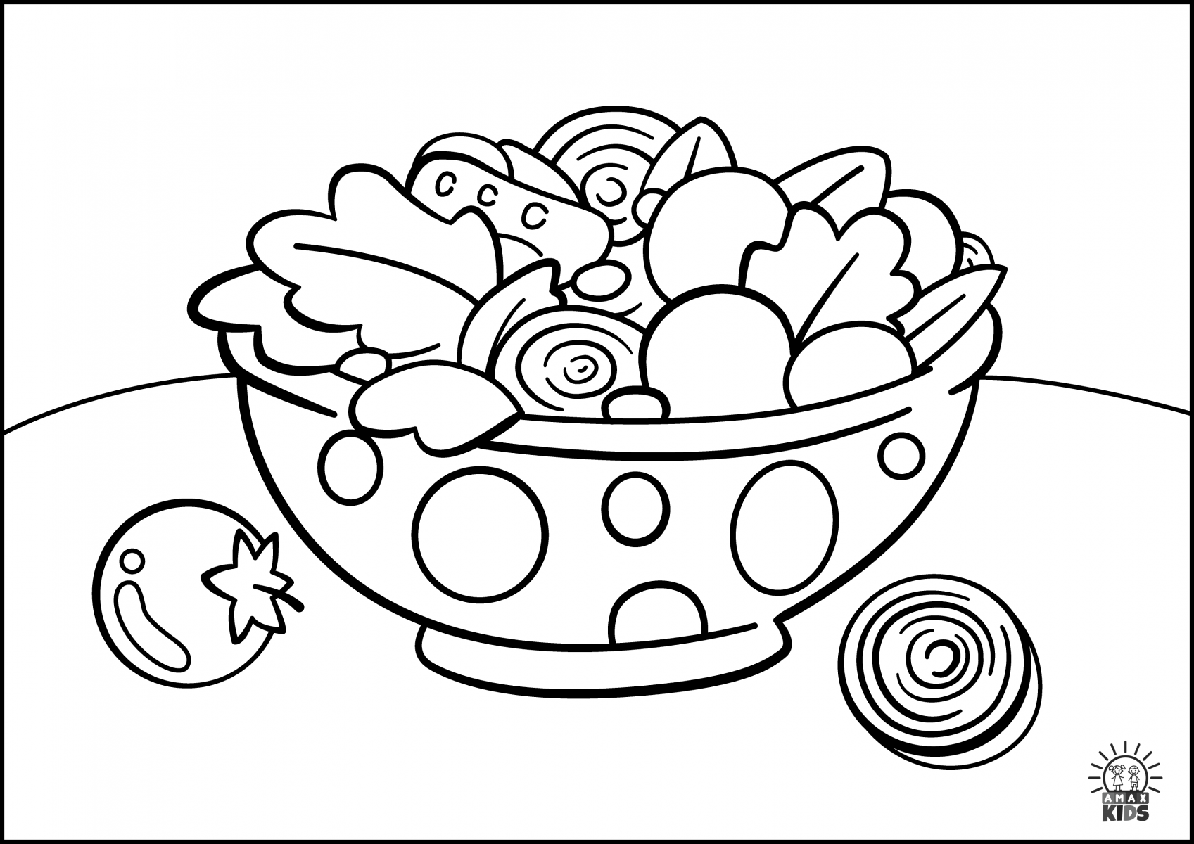 Coloring pages for kids â food amax kids