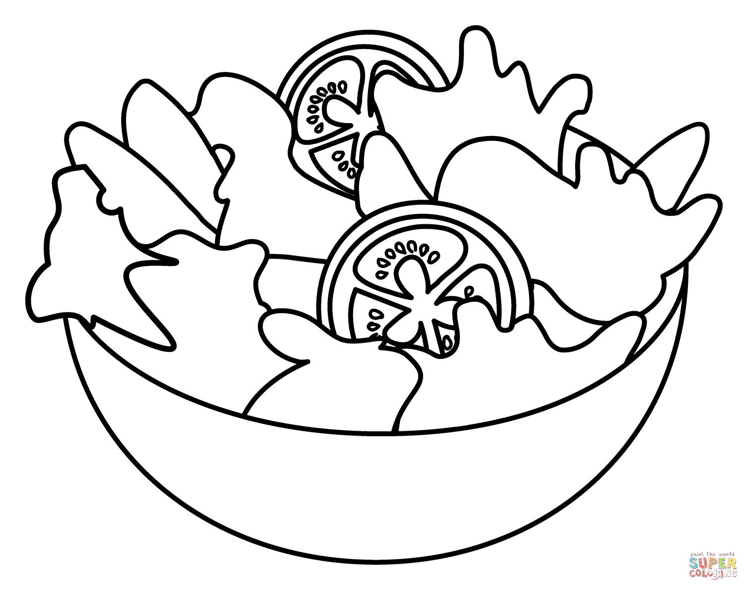 Green salad emoji coloring page free printable coloring pages