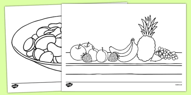 Fruit salad coloring sheets teacher