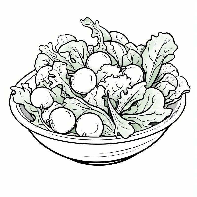 Coloring salad stock illustrations â coloring salad stock illustrations vectors clipart