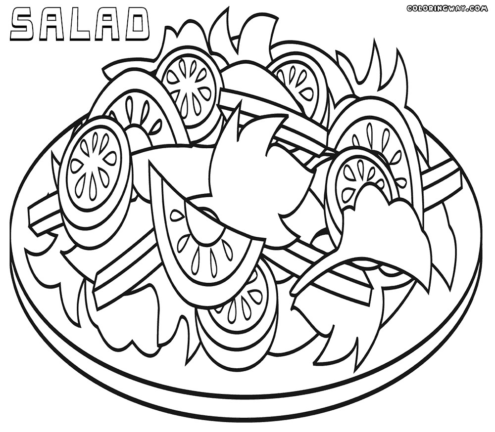 Salad coloring pages coloring pages to download and print