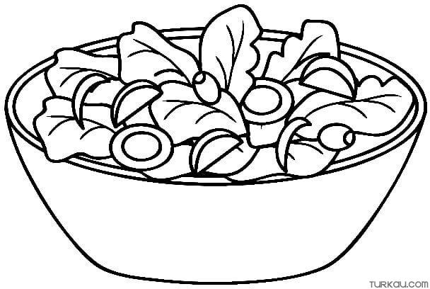 Salad coloring page