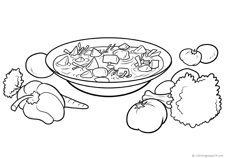 Vegetables coloring pages