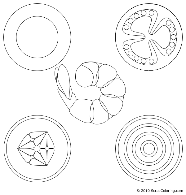 Shrimp salad coloring page