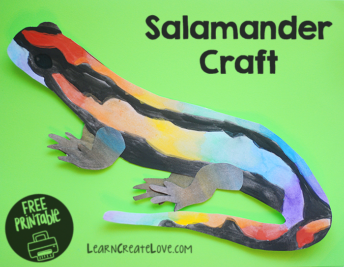 Salamander printable craft