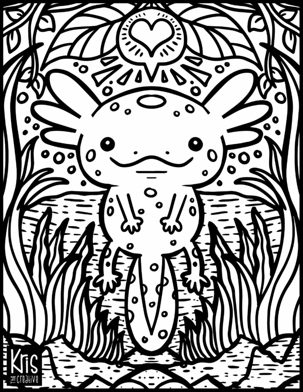 Free axolotl coloring pages