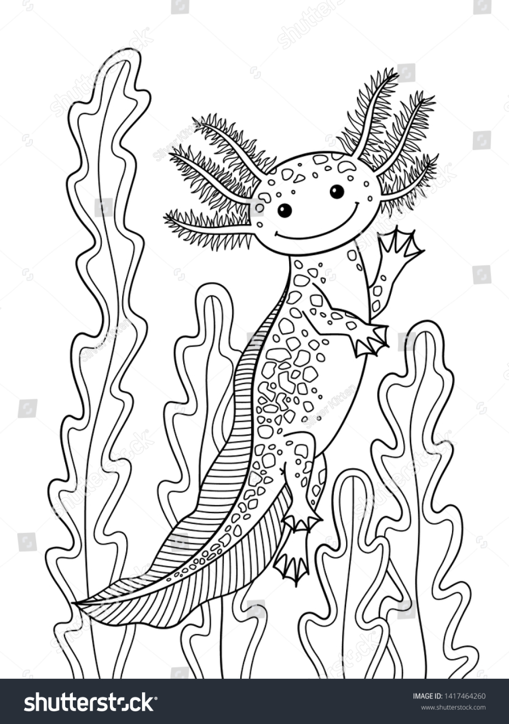 Sea doodle colorg book page axolotl stock vector royalty free shutterstock doodle colorg animal colorg pages bird colorg pages