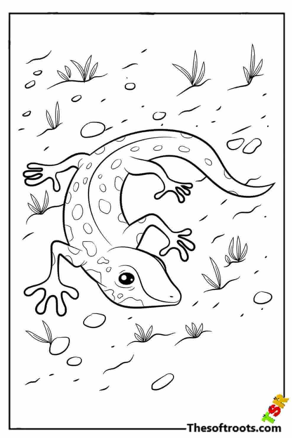 Lizard coloring pages kids coloring pages