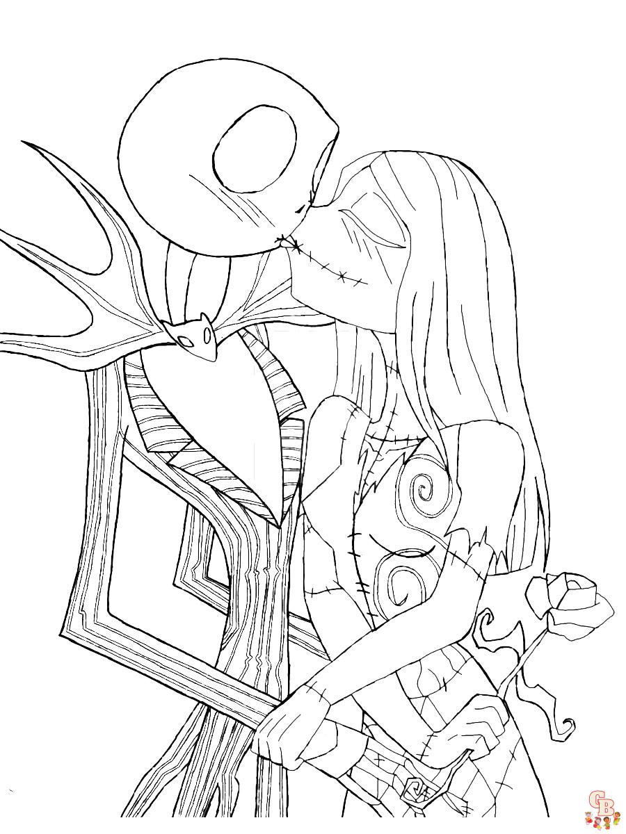 Free printable nightmare before christmas coloring pages