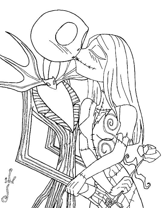 Nightmare before christmas coloring pages download and print