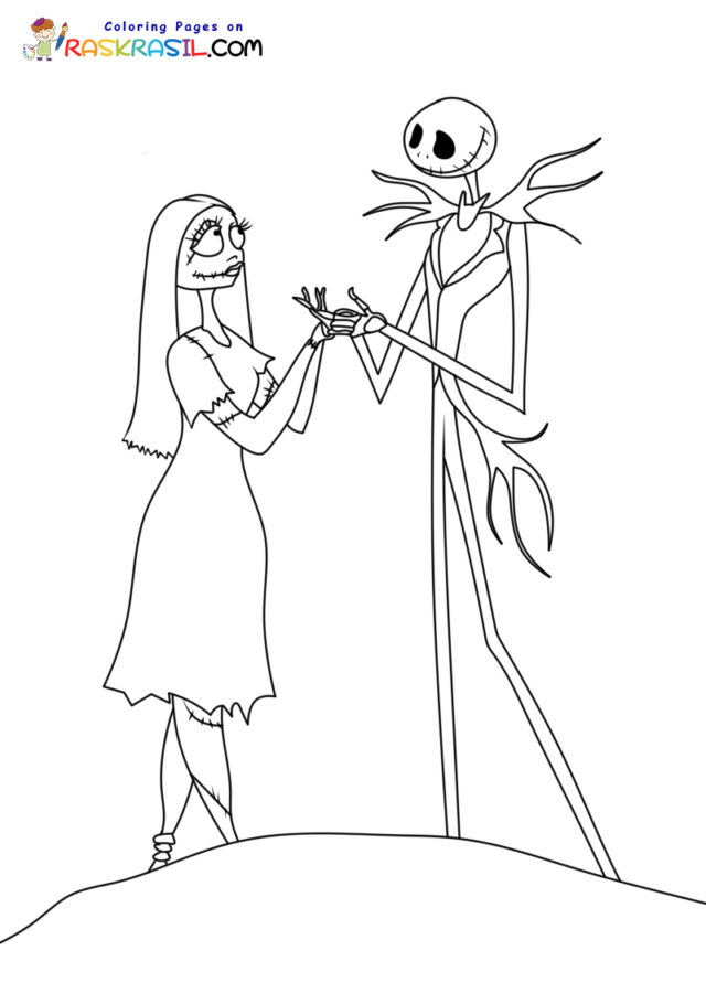 Nightmare before christmas coloring pages