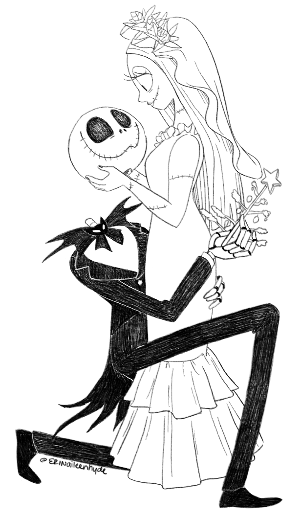 A tnbc fan â jack n sally based off a figure found at michaels