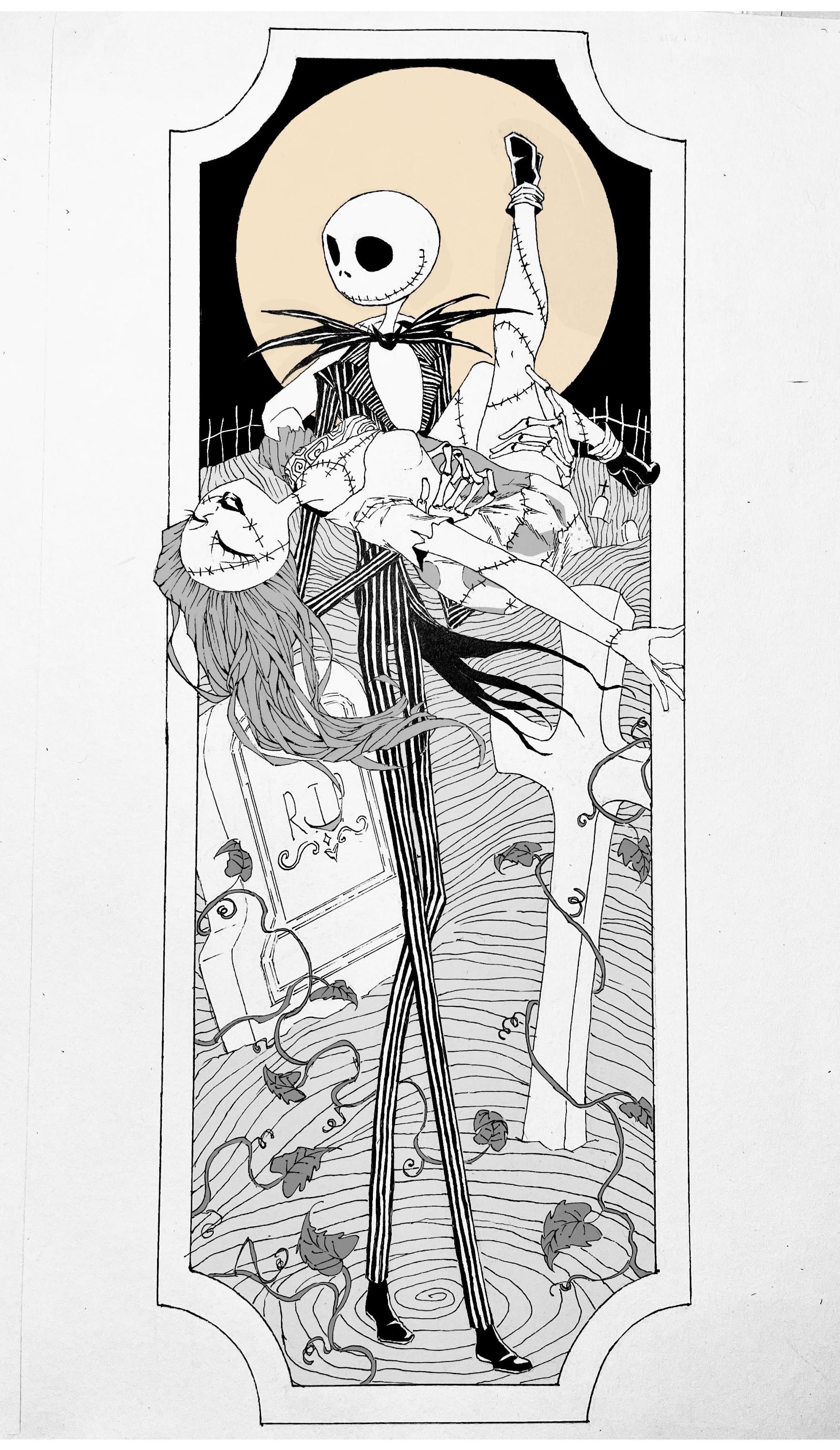 Jack and sally drawing i made rnightmarebeforexmas
