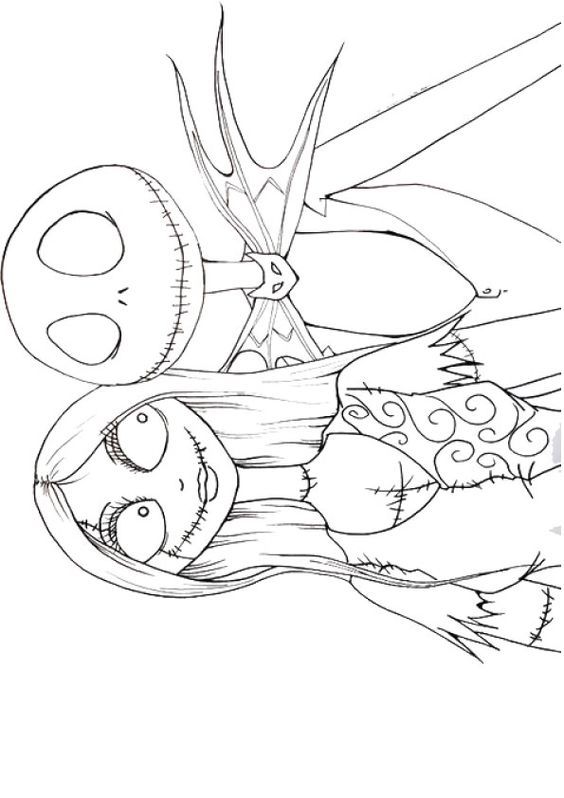 Sally nightmare before christmas coloring pages