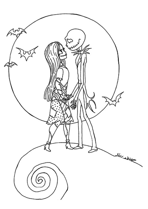 Free printable nightmare before christmas coloring pages