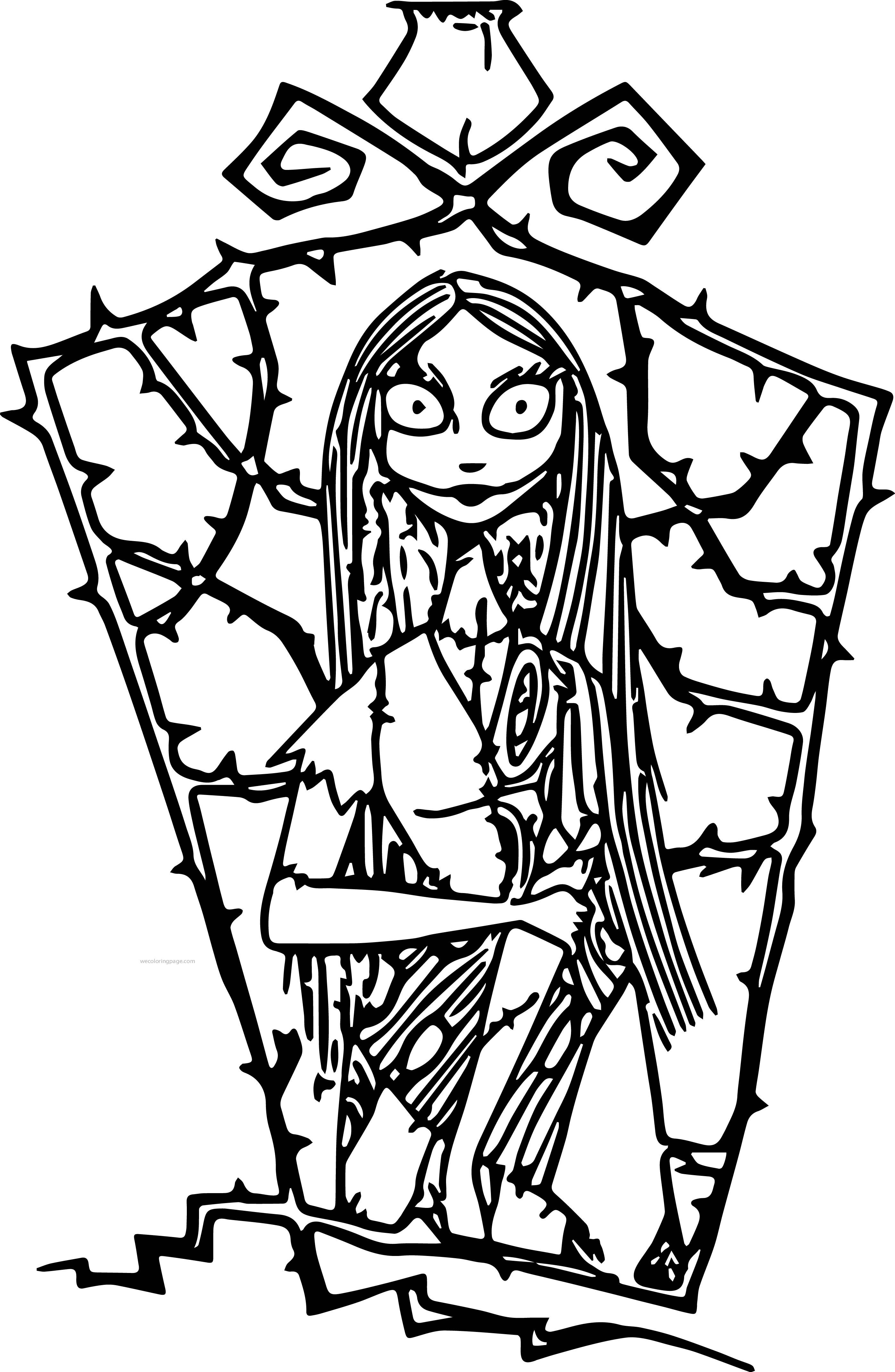 The nightmare before christmas coloring pages
