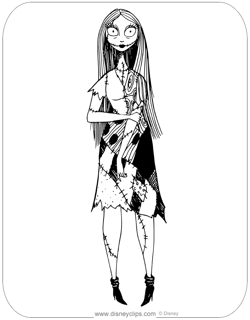 The nightmare before christmas coloring pages