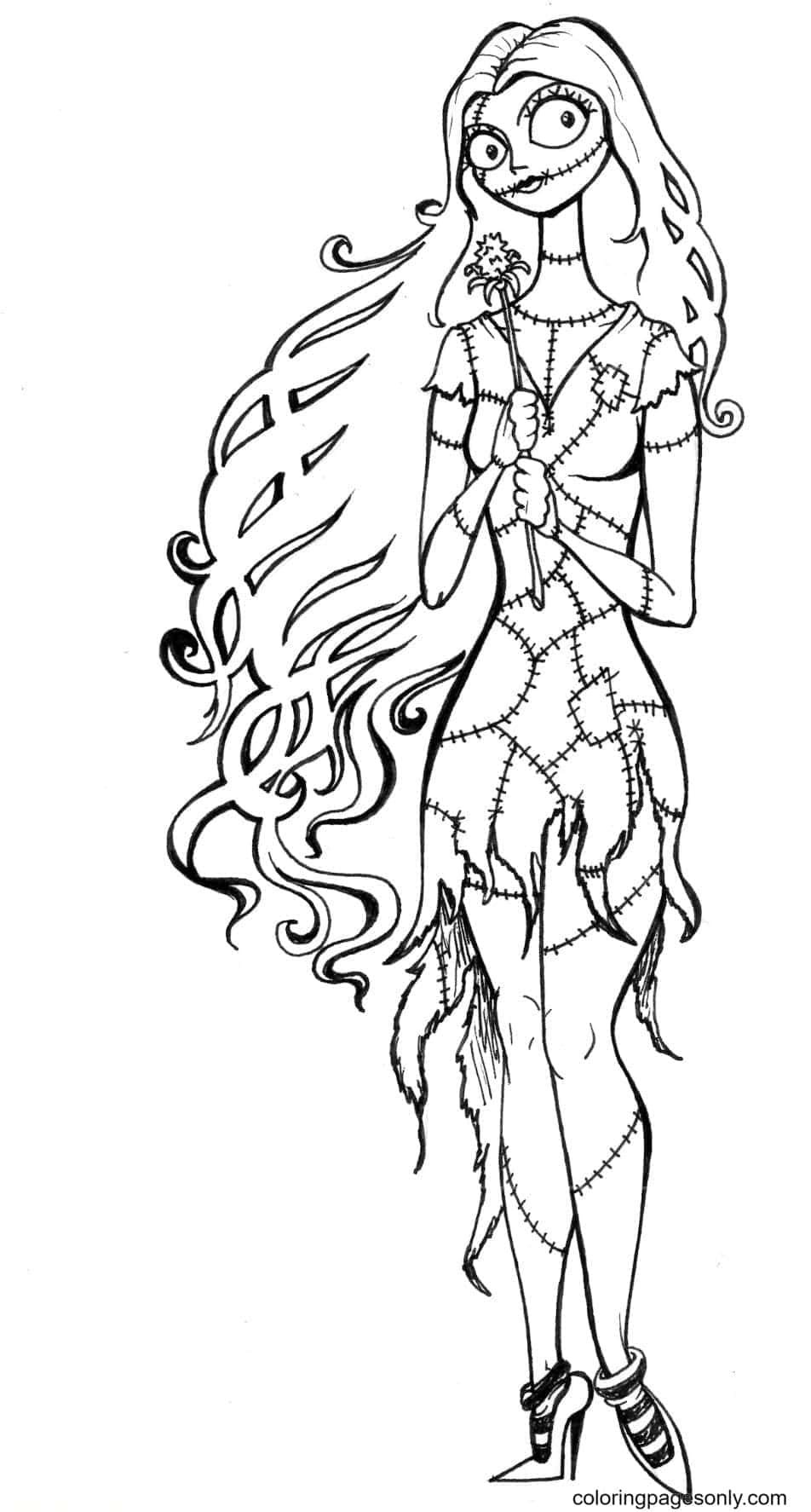 Nightmare before christmas coloring pages printable for free download