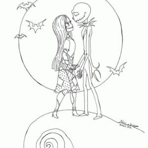 Nightmare before christmas coloring pages printable for free download