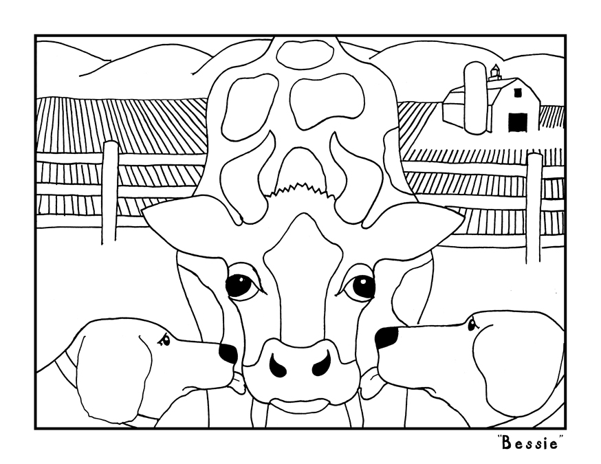 Coloring book dog mountain vt