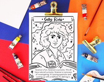 Women history month printable colouring page astronaut coloring page png sally ride printable drawing coloring sheet women in stem