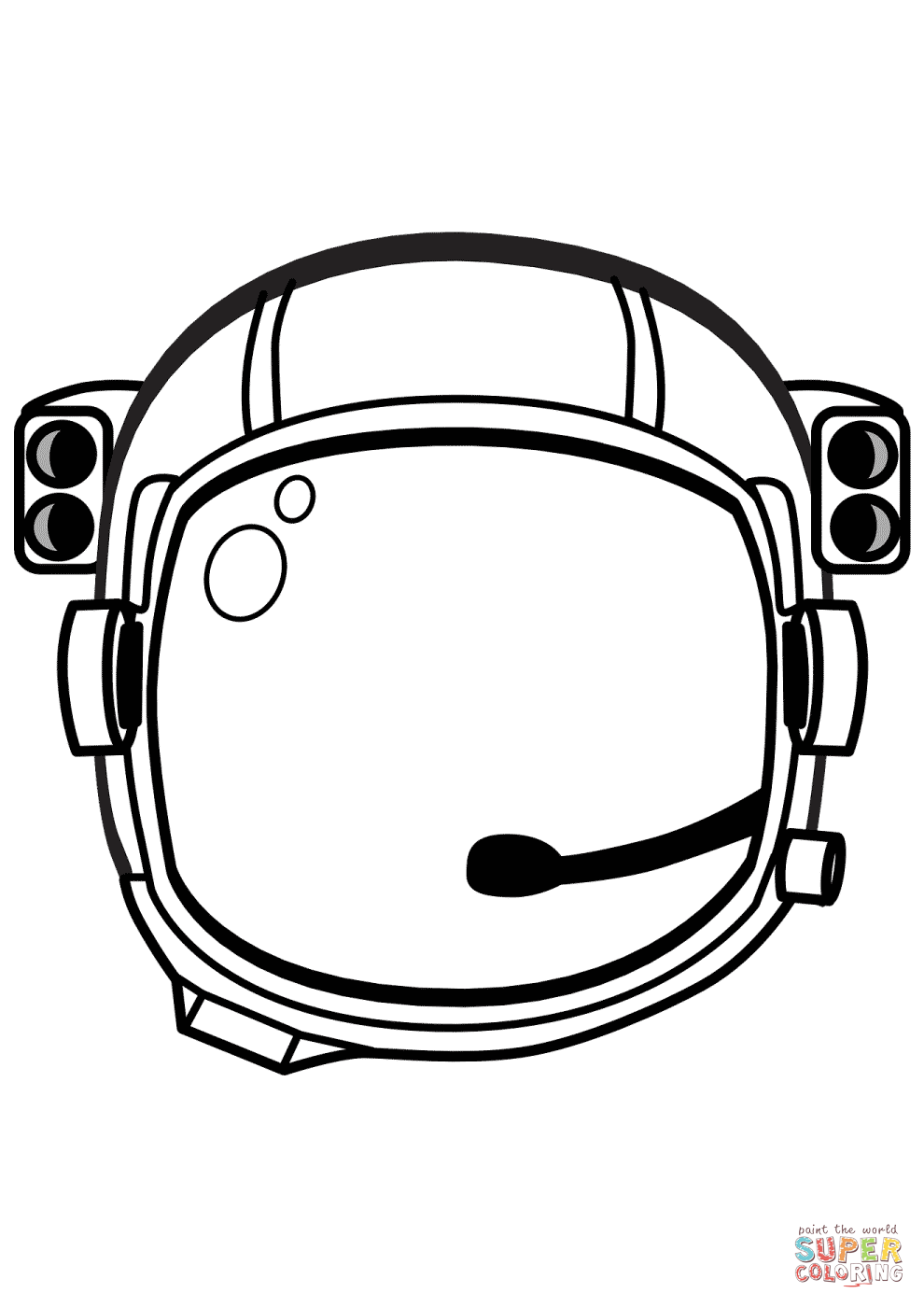Astronaut helmet coloring page free printable coloring pages