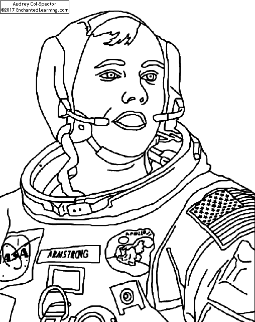 Neil armstrong coloring page