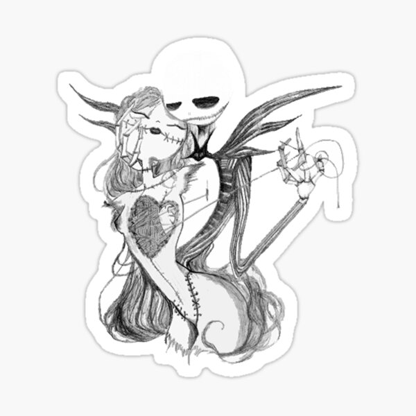 Jack and sally sticker for sale by jonathan masvidal