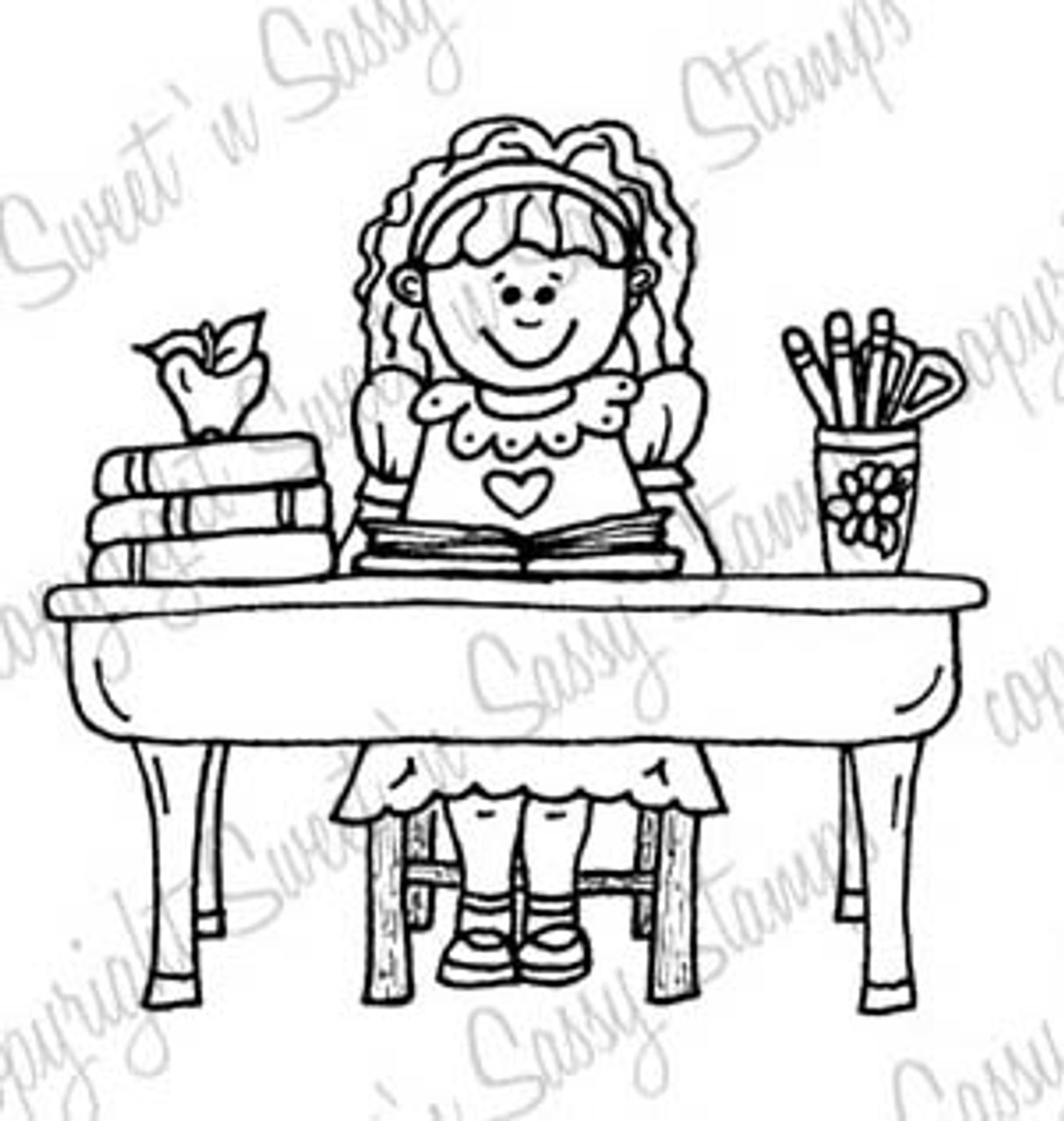 School girl sally digi stamp