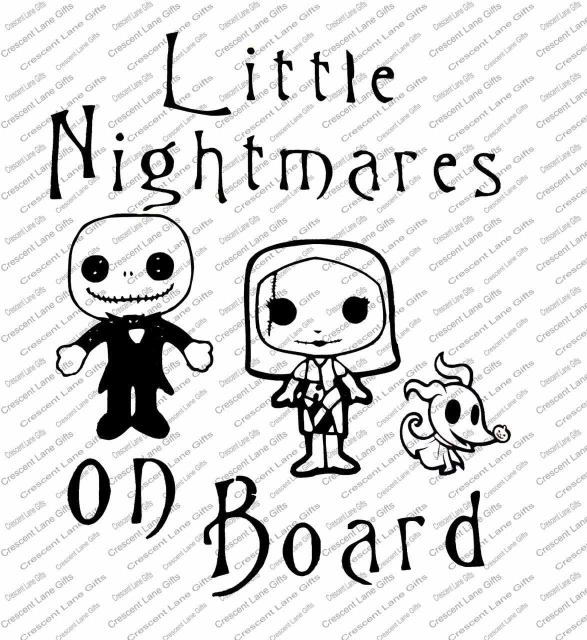Little nightmares on board jack sally and zero vinyl decal wonderful decal for a car laptop electronics crafts etc
