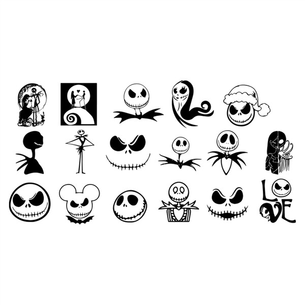 Halloween horror jack and sally svg halloween svg the nigh