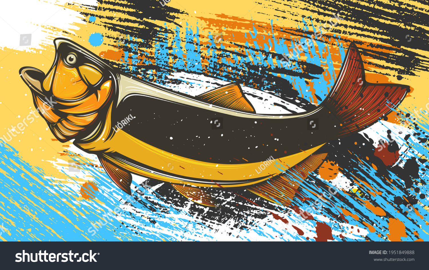 Hakuun gold dorado fishing logo salminus brasiliensis liittyvã kuvituskuva