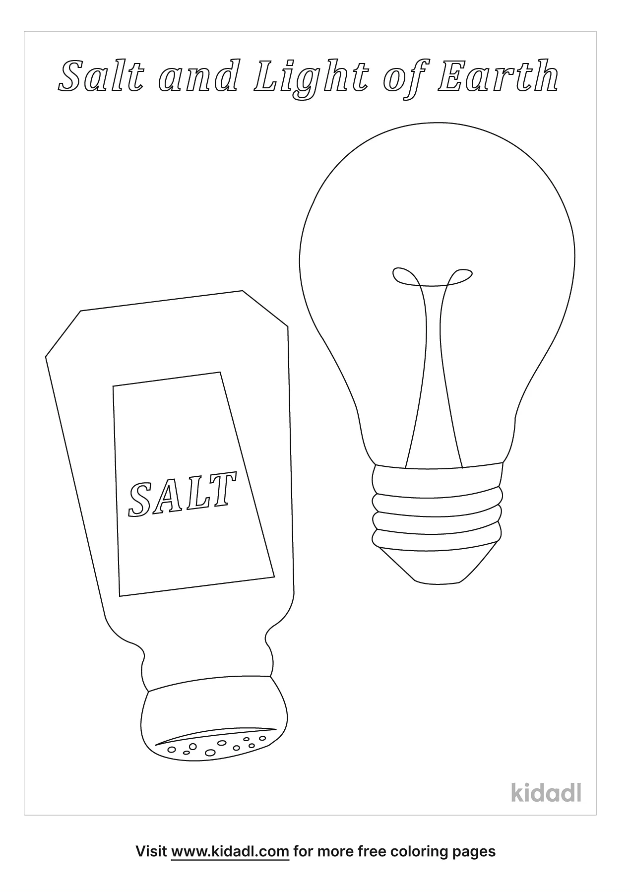 Free salt and light of the earth coloring page coloring page printables