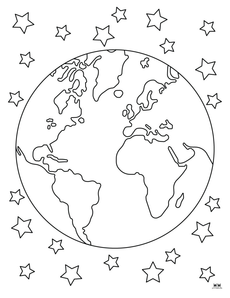 Earth coloring pages