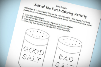 Free printable salt of the earth coloring page