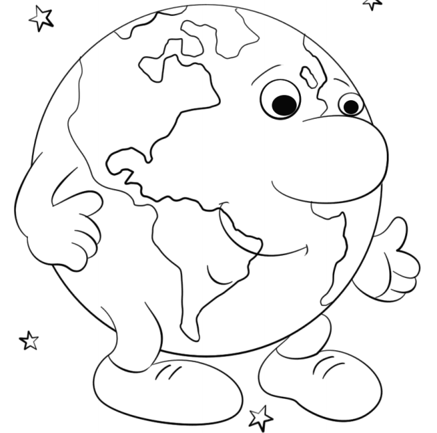 Free printable earth coloring pages for kids
