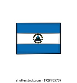 El salvador flag drawing style isolated stock vector royalty free
