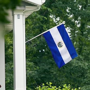 Xifan premium embroidered el salvador flag x outdoor double sided heavy duty d nylon salvadoran national country flags with sewn stripes stitch hemmingbrass grommets patio lawn garden