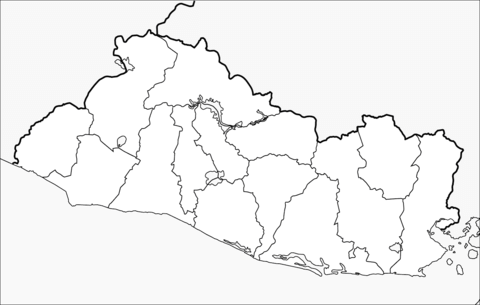 El salvador map coloring page free printable coloring pages