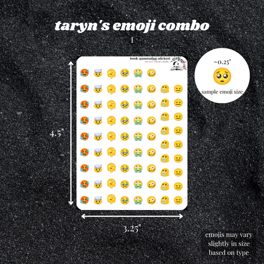 Mini emoji sticker sheets